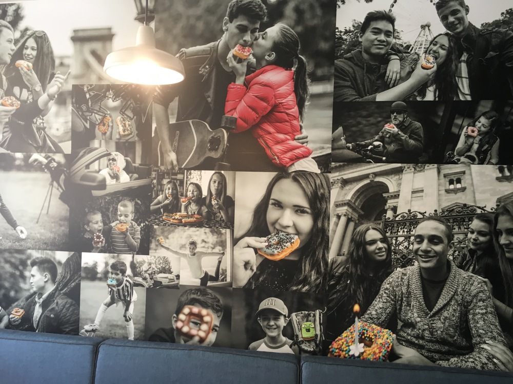 Look at how happy these people are eating SQUARE DONUTS!!!